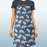 Fun Capybara Muster Schürze<br><div class="desc">Ein unterhaltsames Capybara-Muster auf aquamarinem, grünen Hintergrund für Tier- und Pflanzenfreunde. Originelle Kunst von Nic Squirrell.</div>