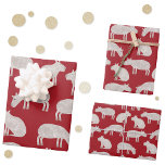 Fun Capybara Red Christmas Geschenkpapier Set<br><div class="desc">Ein lustiges Aquarellmuster aus niedlichem Capybara auf festlichem rotem Hintergrund. Originelle Kunst von Nic Squirrell.</div>