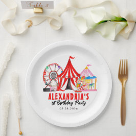 Fun Carnival Circus Festival Kindergeburtstag Pappteller