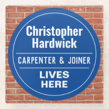 Fun Carpenter & Joiner Wall Plaque Style