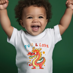 Fun Carton Dragon Chinesisches Neujahr Fu Kinder G Kleinkind T-shirt