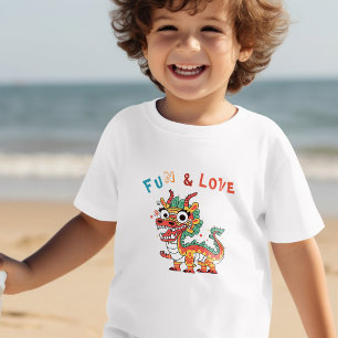 Fun Carton Dragon Chinesisches Neujahr Fu Kinder G Kleinkind T-shirt