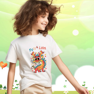 Fun Carton Dragon Chinesisches Neujahr Fu Kinder G T-Shirt