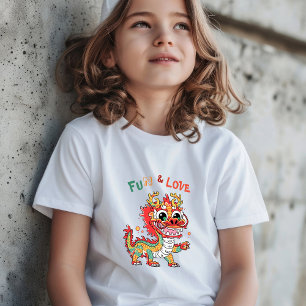 Fun Carton Dragon Chinesisches Neujahr Fu Kinder G T-Shirt