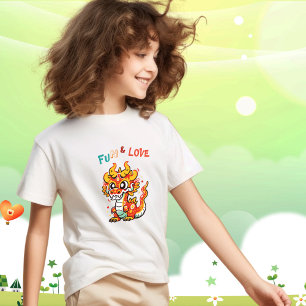 Fun Carton Dragon Chinesisches Neujahr Fu Kinder G T-Shirt