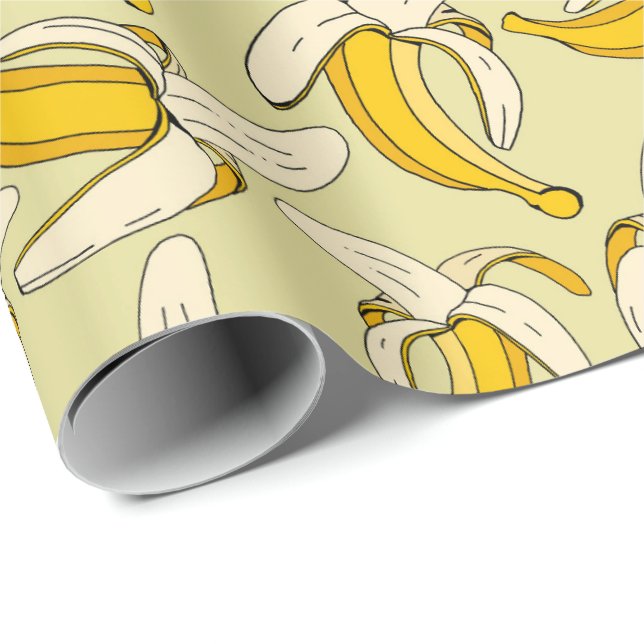 Fun Cartoon Bananas Dschungel Party Thema Geschenkpapier (Rolleneckpunkt)