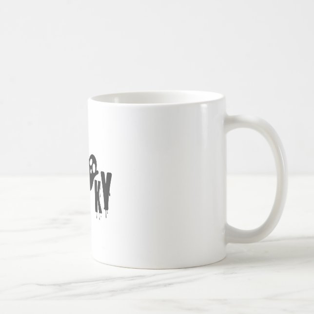 Fun Cartoon Character Logo T - Shirt Kaffeetasse (Rechts)