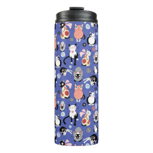 Fun Cartoon Katzen Thermosbecher