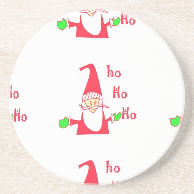 Fun Cartoon Mouse Santa Collection Getränkeuntersetzer (Vorne)