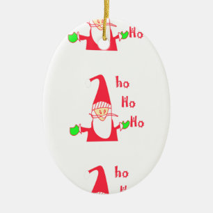 Fun Cartoon Mouse Santa Collection Keramikornament
