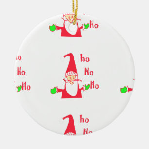 Fun Cartoon Mouse Santa Collection Keramikornament