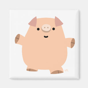 Fun Cartoon Pig Magnet