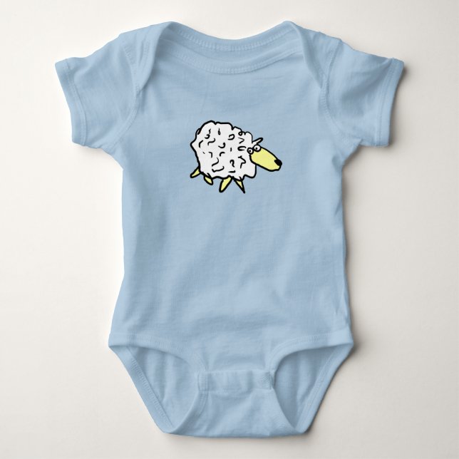 Fun Cartoon Sheep Baby Strampler (Vorderseite)