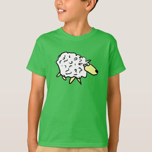 Fun Cartoon Sheep T-Shirt (Vorderseite)