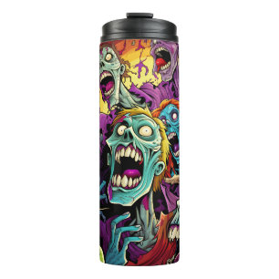 Fun Cartoon Zombies Thermosbecher