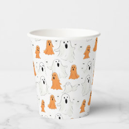 Fun Cartoonish Ghosts Halloween Pappbecher