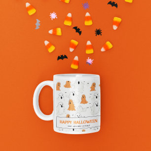 Fun Cartoonish Ghosts Personalisiert Halloween Kaffeetasse