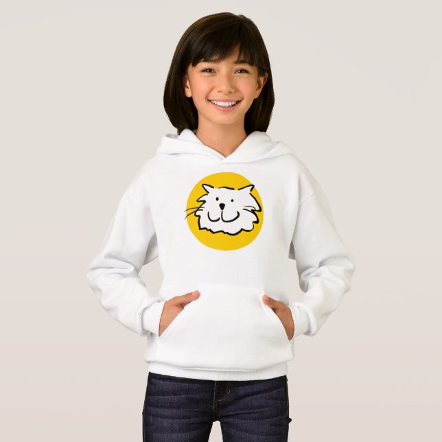 Fun Cat Design Motif Dekoration Hoodie (Vorne ganz)