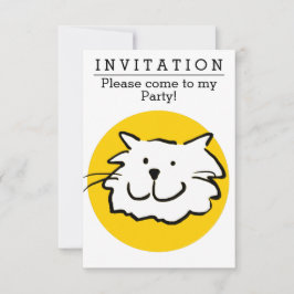 Fun Cat Design Party Einladung