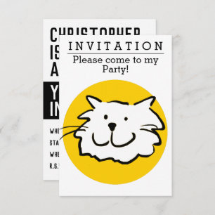 Fun Cat Design Party Einladung