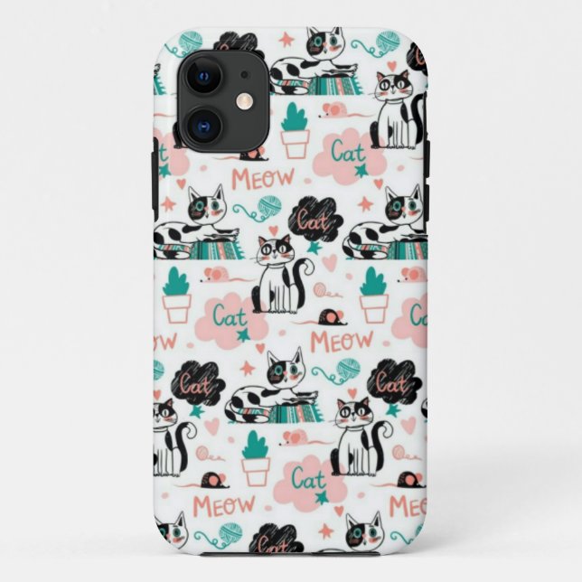 Fun Cat Handy Fall Case-Mate iPhone Hülle (Rückseite)