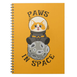 Fun Cat in space Cat Astronaut Cosmic animal Moon Notizblock
