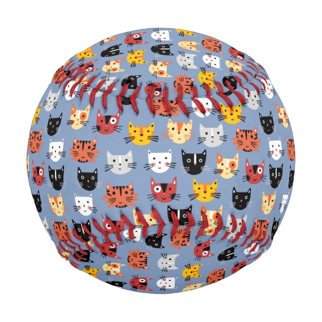 Fun Cat Pattern Baseball (Vorderseite)