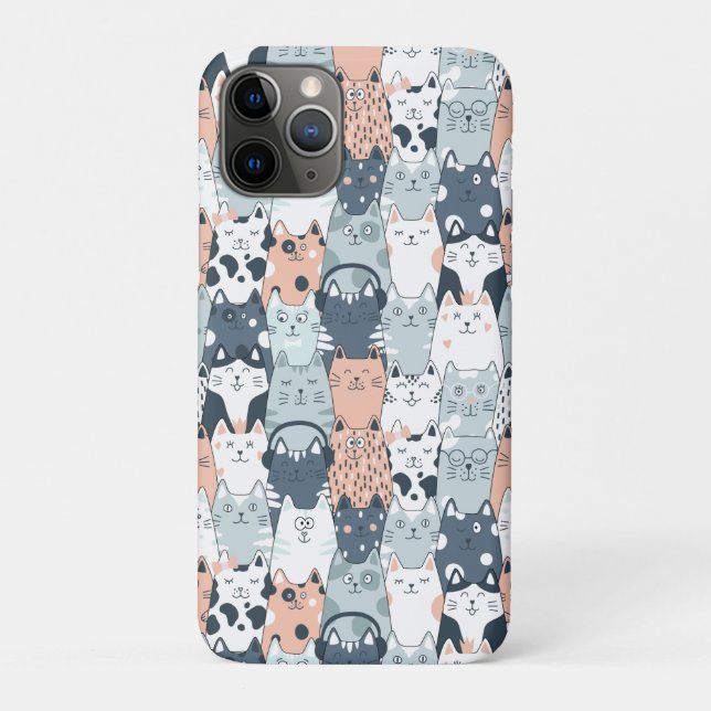 Fun Cat Pattern Case-Mate iPhone Hülle (Rückseite)