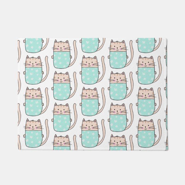 Fun Cat Pattern Fußmatte (Vorderseite)