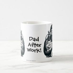 Fun Cat Vater Scuba Diver Personalisieren Kaffeetasse