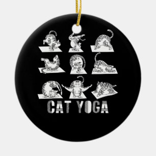 Fun Cat Yoga Adorable Cats Yoga Positionen ich Keramik Ornament