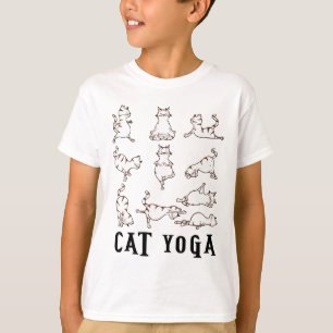 Fun Cat Yoga Geschenk T Shirt