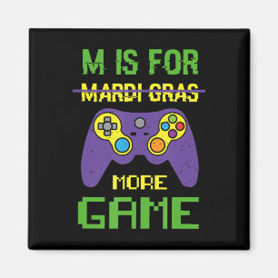 Fun Celebrate Mardi Gras Video Game Controller Gam Magnet