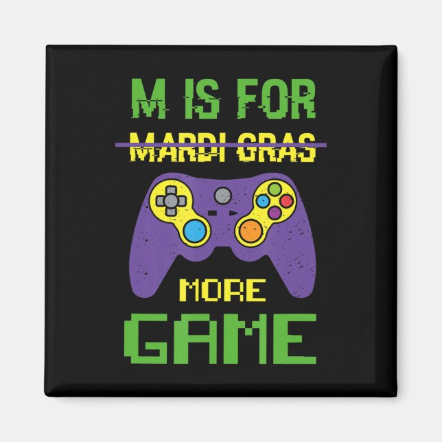 Fun Celebrate Mardi Gras Video Game Controller Gam Magnet (Vorne)