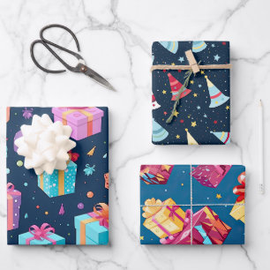 Fun Celebration Geburtstag Thema Geschenkpapier Set