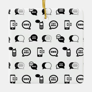 Fun Cell Phone Text Messaging CUSTOM BG FARBE Keramikornament