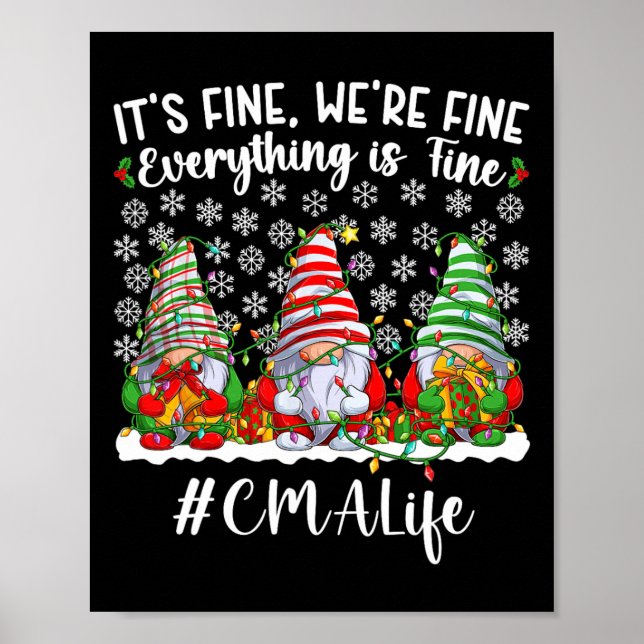 Fun Certified Medical Assistant Weihnachten CMA Xm Poster (Vorne)