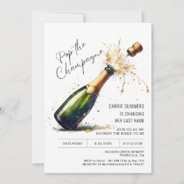Fun Champagne Brautparty Geburtstagsparty Einladung