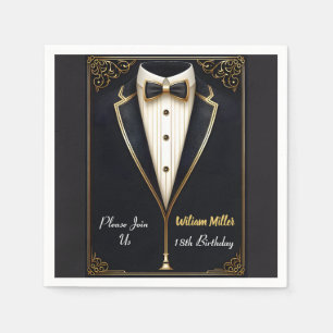 Fun Chic Anzug Award Men Adult Tuxedo 18. Geburtst Serviette