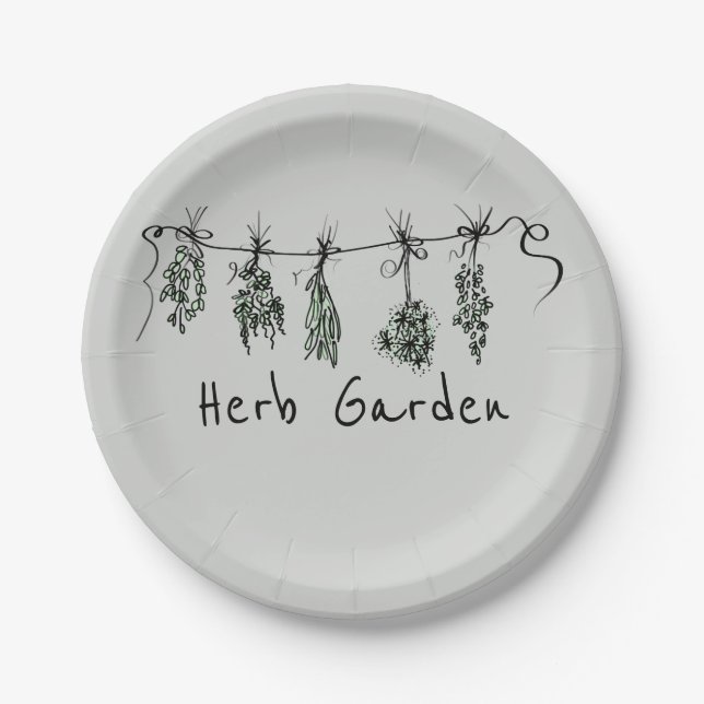 Fun chic Garden Herbs Pappteller (Vorderseite)