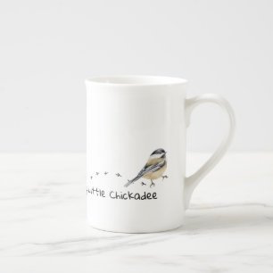 Fun Chickadee Niedliche kleine Vogelspuren Tasse