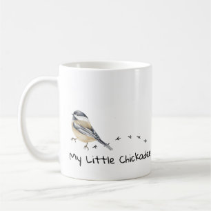 Fun Chickadee Niedliche kleine Vogelspuren Tasse