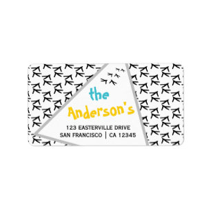 Fun Chicken Foot Print Overload Label Adressaufkleber
