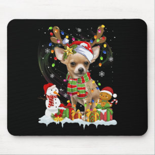 Fun Chihuahua Weihnachten Ugly Hund Weihnachtsmann Mousepad