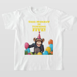Fun Chimpanzee Wilder Jungle zum Geburtstag T-Shirt