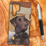 Fun Chocolate Labrador Retriever Wassercolor Samsung Galaxy Hülle<br><div class="desc">Wenn nur eine bezaubernde Schnauze tun, sichern Sie Ihr Telefon in diesem niedlichen Foto eines Schokoladenstücks Labrador Retriever Gehäuse. Das Originalfoto wurde um einen trockenen Pinseleffekt ergänzt. Sie können dieses Design auch zu anderen Hüllen der Telefonmarke oder einem der anderen Produkte hinzufügen, wo es passend ist, wie es im TRANSFER-Scroll-Bar...</div>