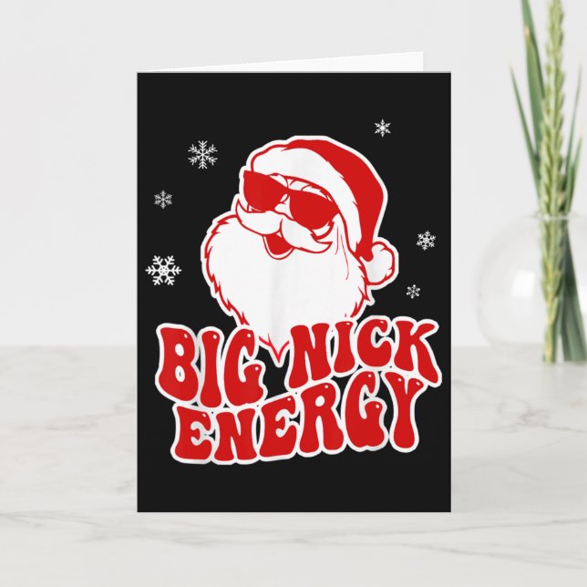 Fun Christmas Big Nick Energy Santa Naughty Adult  Karte (Vorderseite)