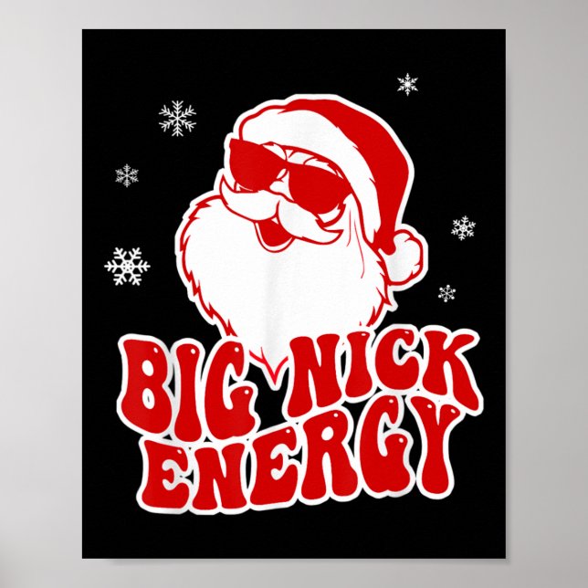 Fun Christmas Big Nick Energy Santa Naughty Adult  Poster (Vorne)