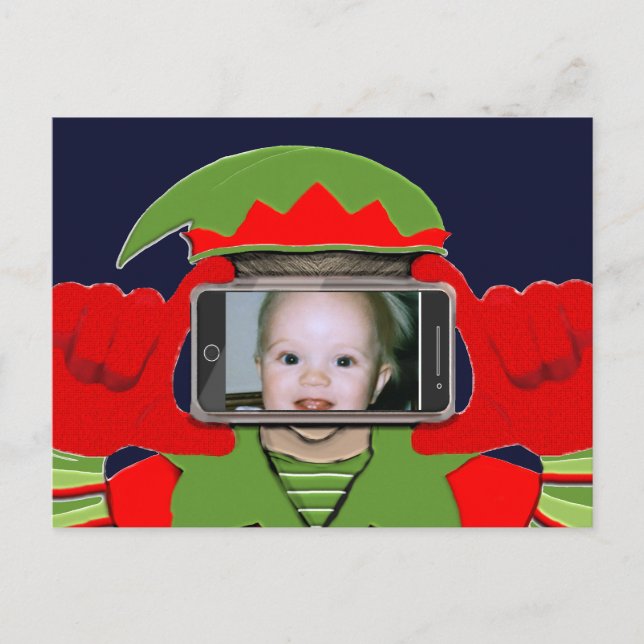 Fun Christmas Foto Postkarte (Vorderseite)