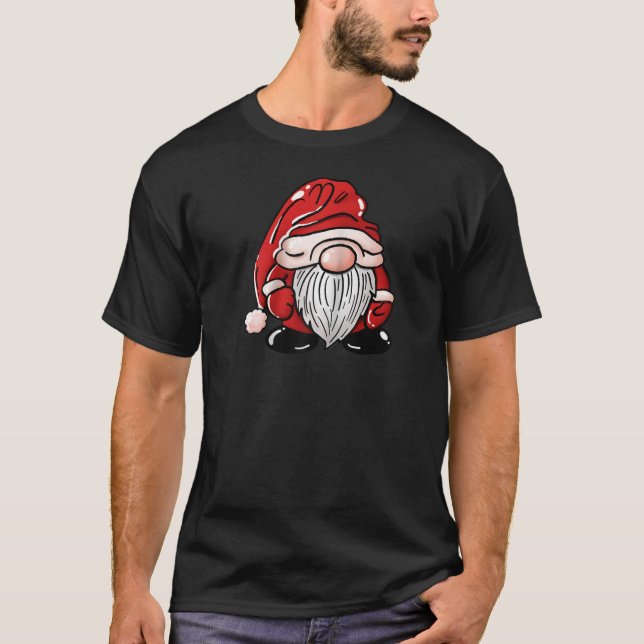 Fun Christmas Happy Gnome I m So Freaking Merry Ra T-Shirt (Vorderseite)